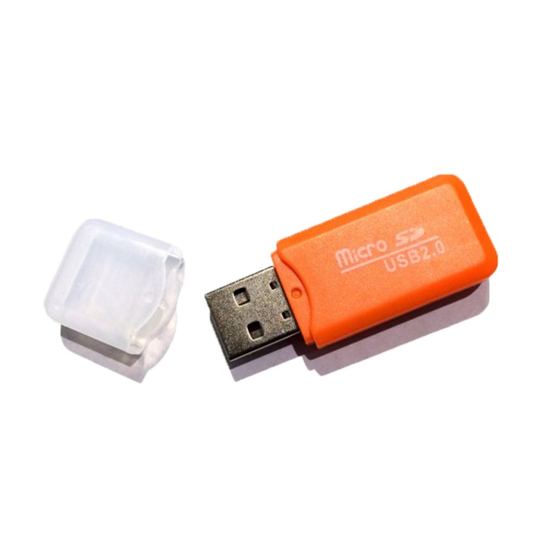 Đầu đọc thẻ nhớ Micro Sd vỏ nhựa usb 2.0, đầu lọc thẻ nhớ mini, reader card usb nhí nhiều màu