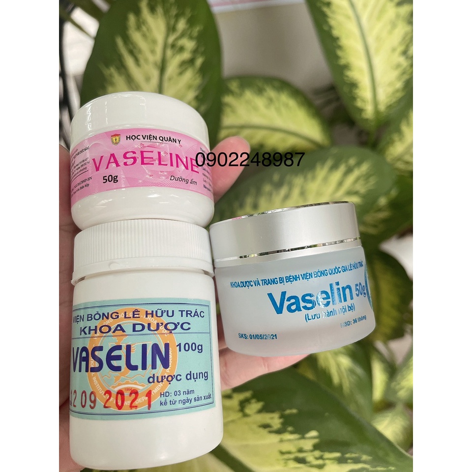 Vaselin dưỡng ẩm viện bỏng hũ thủy tinh 50g