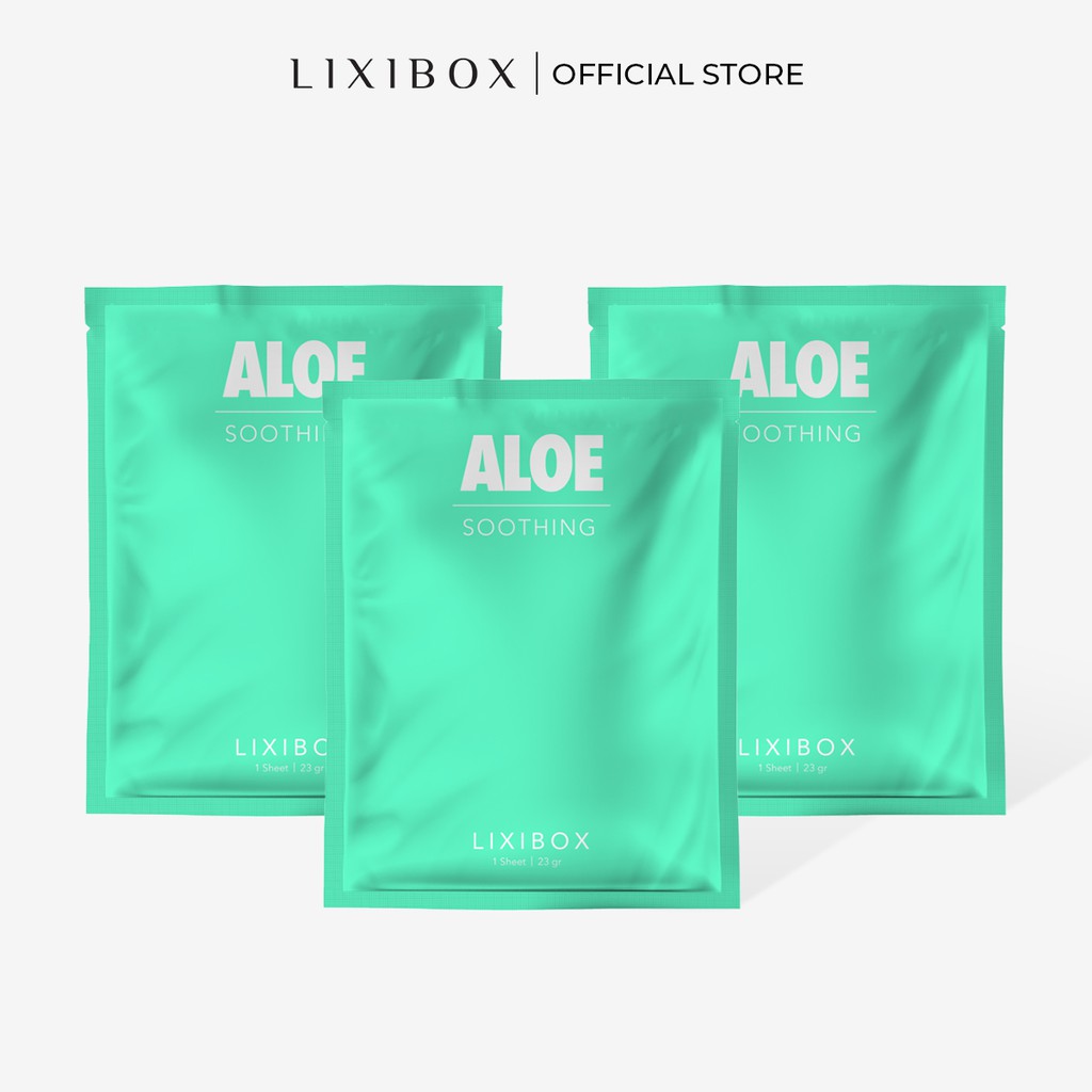 Set 3 Mặt Nạ Dưỡng Da Lixibox - Aloe (23gr/cái)