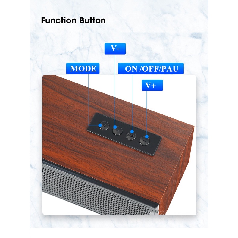 Loa Bluetooth không dây vỏ gỗ Leerfei E-350MC, loa máy tính tivi âm thanh vòm 4D tích  hợp pin sạc dung lượng cao