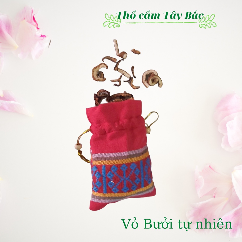 Túi thơm thổ cẩm treo xe o to, tủ quần áo, thơm phòng, khử mùi bồn cầu, hương thảo mộc thiên nhiên 100%