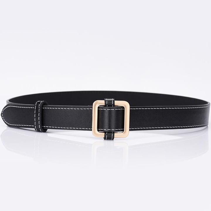 [ Hình thật - Video - Miễn ship] Thắt lưng nữ khóa vuông đơn giản cá tính | BigBuy360 - bigbuy360.vn