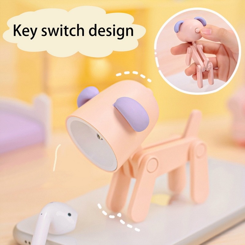 Đèn LED Để Bàn Mini Hình Thú Cưng Hoạt Hình Có Thể Điều Chỉnh Được