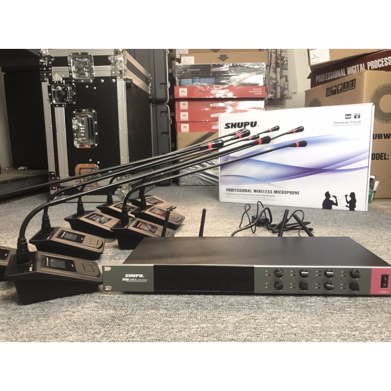 Micro Hội nghị Shupu SKM 2800 Bộ 8 mic không dây cao cấp