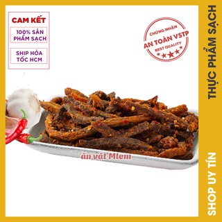 Khô bò xé tỏi ớt loại ngon - đậm vị, cay vừa, ăn vặt mlem - hộp 300g