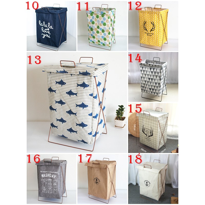 Thùng để đồ giặt vải CANVAS phong cách RETRO