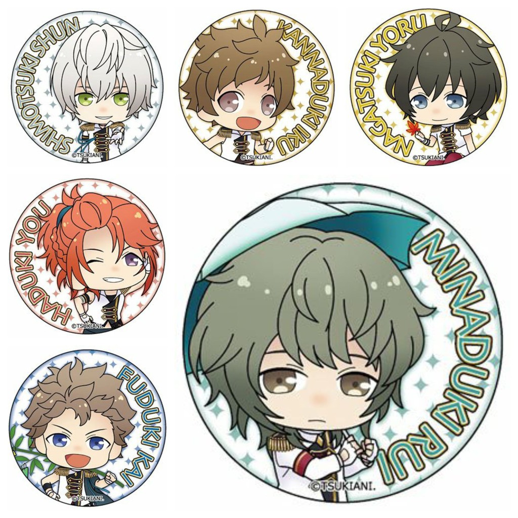 Huy hiệu cài áo IN HÌNH Tsukiuta. The Animation anime chibi dễ thương tiện lợi
