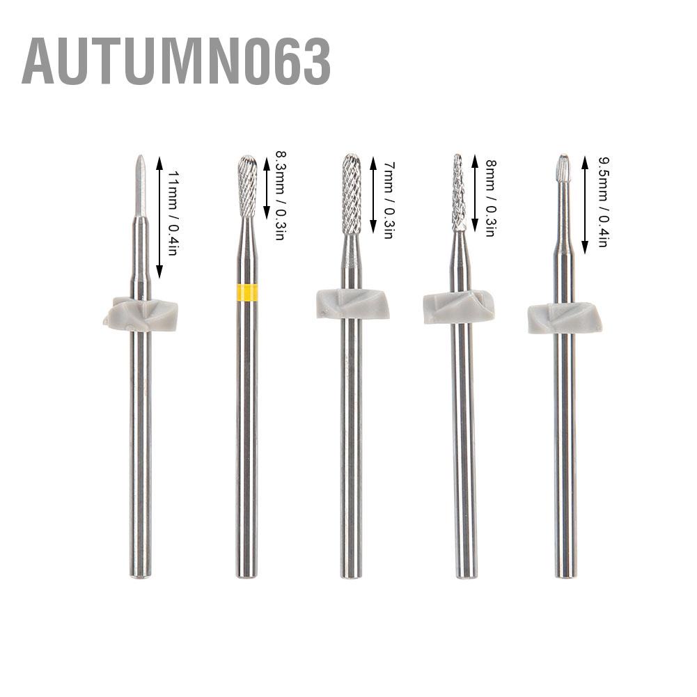 [Hàng mới về] Set 5 đầu mài thép vonfram cho máy mài đánh bóng móng loại bỏ da chết
