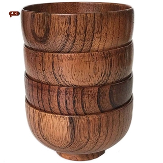 Set 4 bát gỗ 4.5 inch / 2-5 / 8 inch phong cách nhật bản