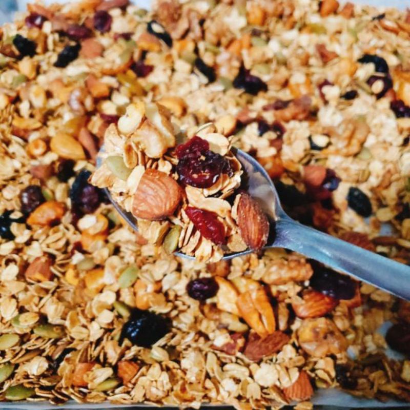 lon 500g ngũ cốc Granola mix hạt._ Ăn kiêng  hàng loại 1 siêu ngon