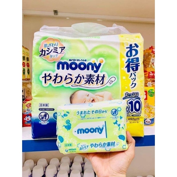 Khăn ướt Moony 10 bịch