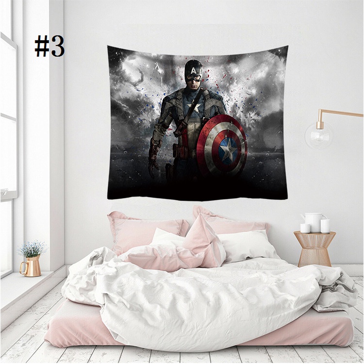 Thảm Treo Tường In Hình Phong Cách Captain America Độc Đáo