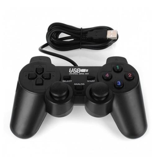 (Xả lỗ) Tay cầm chơi game cho PC/Laptop cổng USB đen (có gạt Analog)