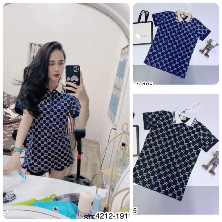 Áo thun polo gucci cổ bẻ Unisex tay lỡ phom rộng , Áo phông Oversize nam nữ Đẹp