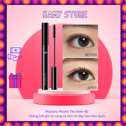 Mascara Missha The Style 4D chống trôi giữ mi cong và làm mi dày hơn Hàn Quốc