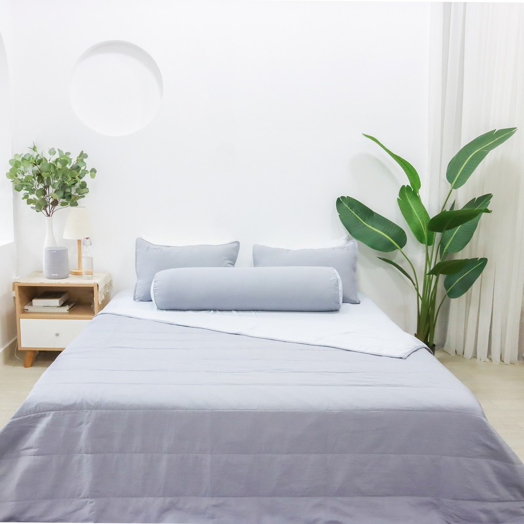 Bộ ga giường Silky Xám K-Bedding KSS101 (4món)