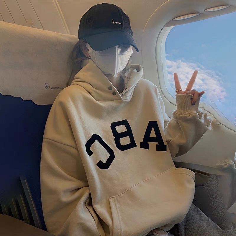 Áo Hoodie Nỉ Bông ABC Unisex Nam Nữ