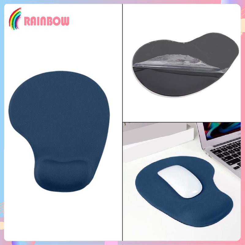 Rubber Mouse Pad, Ergonomic Anti-Slip Mat, Wrist Pad for Home Desk Laptop Computer