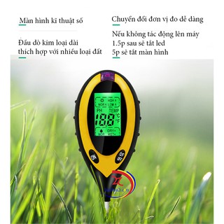 Máy đo độ PH trong đất 4in1( PH, nhiệt độ, độ ẩm và ánh sáng)