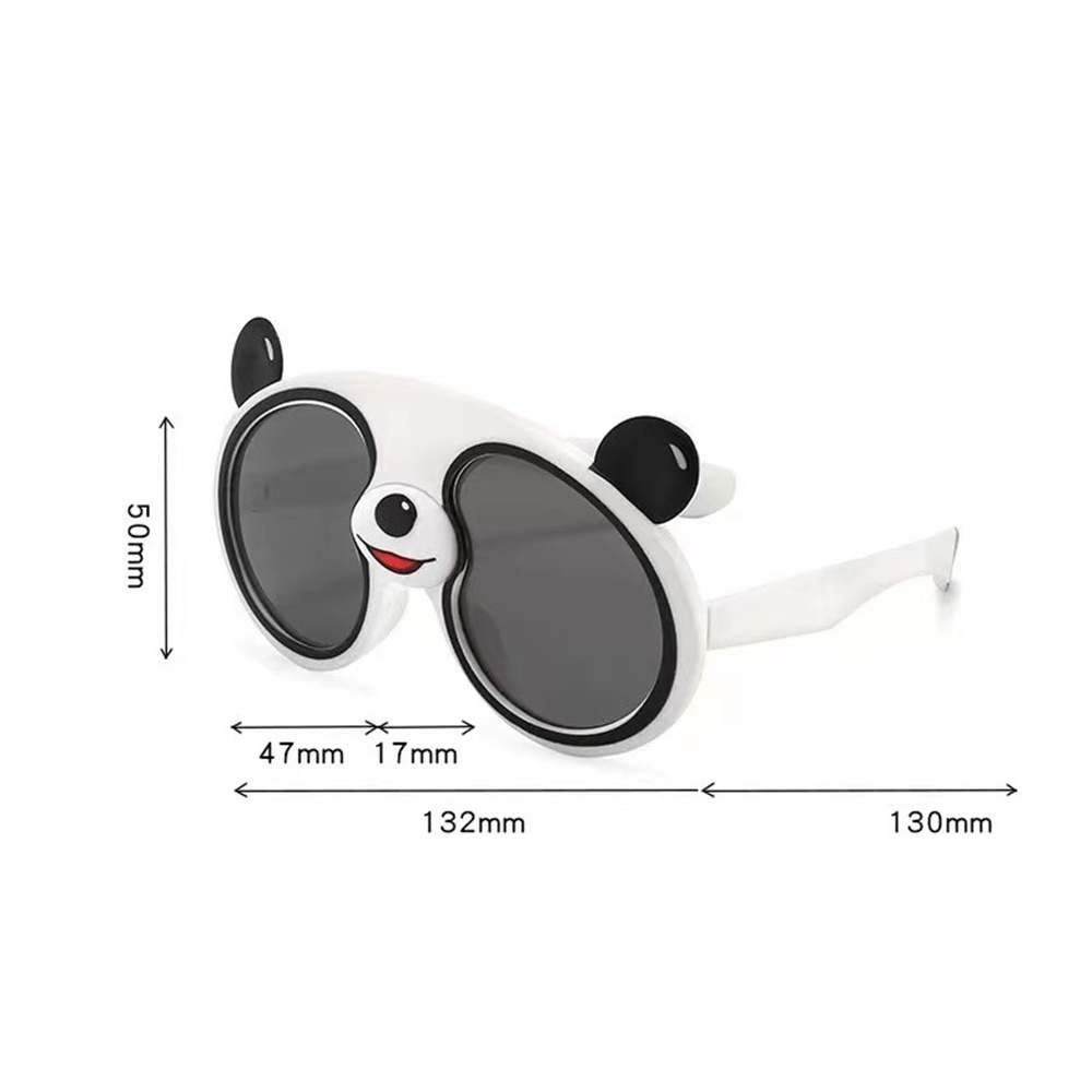Kính Mát Tròng Tròn Chống Tia Cực Tím Hình Gấu Trúc Bằng Silicone