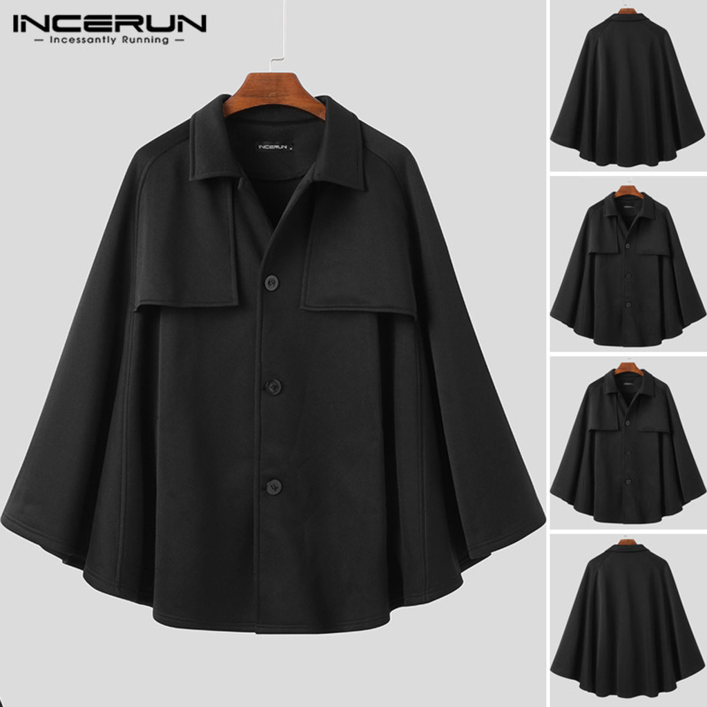 Áo Cardigan Nam Phong Cách Punk Gothic Medussa INCERUN Rộng Thùng Thình Áo Áo Choàng Áo Khoác Poncho Rộng-168