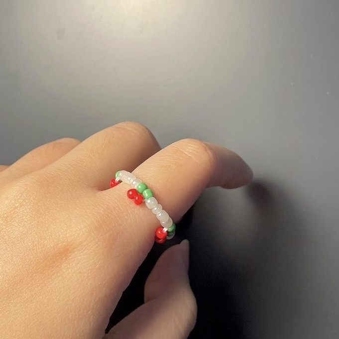 Nhẫn Hoa Pastel Màu Phấn Babi Đáng Yêu Nữ Tính