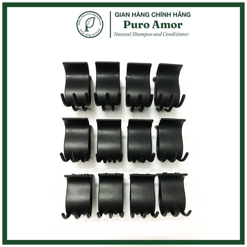 Kẹp tóc càng cua Hàn Quốc màu đen nhám kẹp càng cua 3 răng, 5 răng cao cấp PURO AMOR