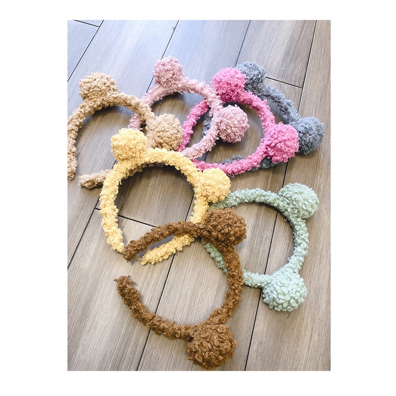 B09 Bờm gấu băng đô con gấu lông cừu Hàn quốcmono.accssories