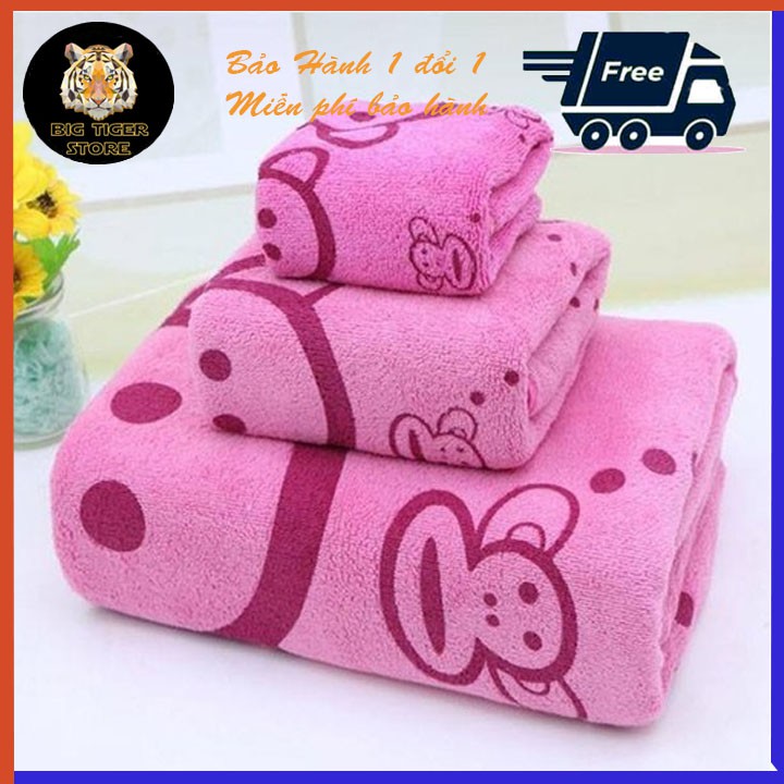 Set 3 khăn tắm thái siêu mềm mịn thấm hút tốt
