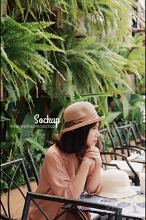 Mũ cói nơ tiểu thư