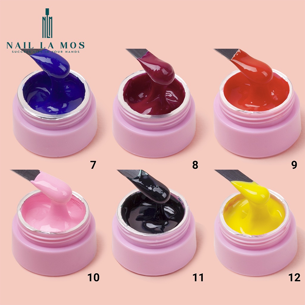 Set gel vẽ Huaxi chính hãng - gel vẽ nổi chất đậm đặc 12 màu chuyên dụng