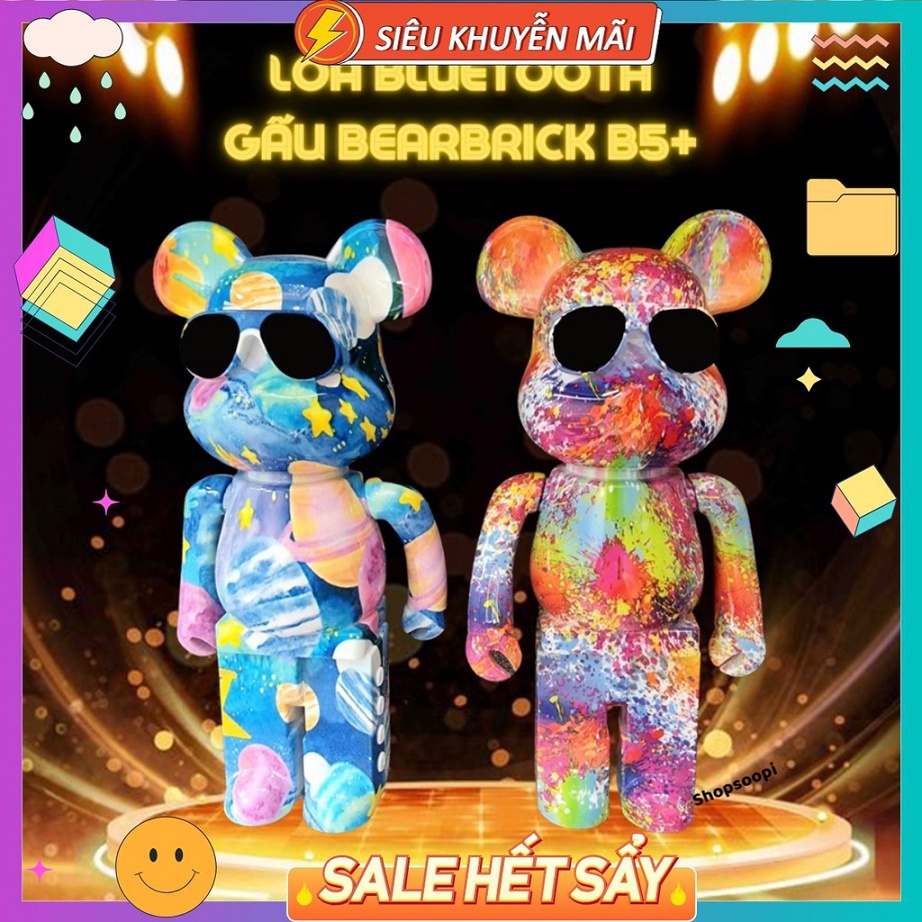Loa Bluetooth Gấu Bearbrick B5+ Nghe Nhạc, Loa Gấu Mini B5 Màu Sắc Sang Trọng.