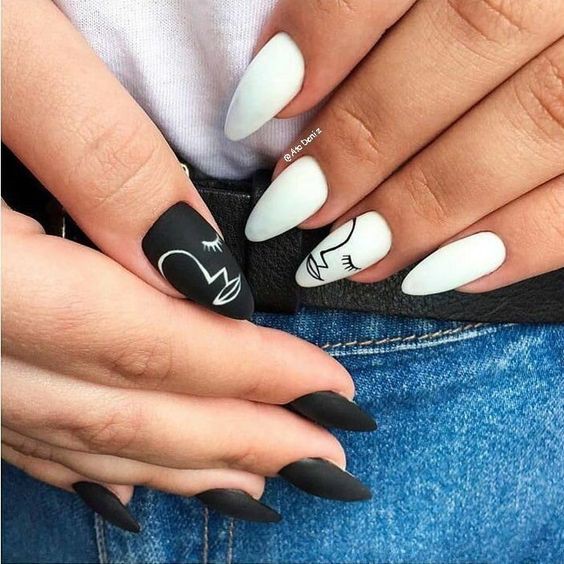 Sticker 3D Face One Line - Hình dán móng R355