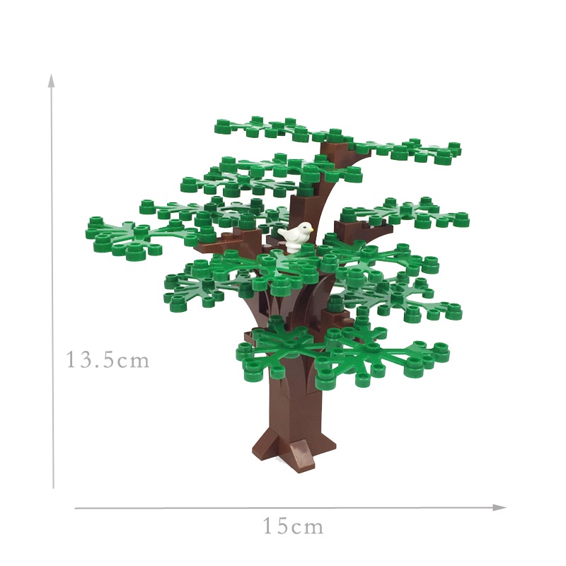 Moc Khối Mô Hình Lắp Ráp Cây Xanh Sân Vườn Mùa Hè Cỡ Nhỏ