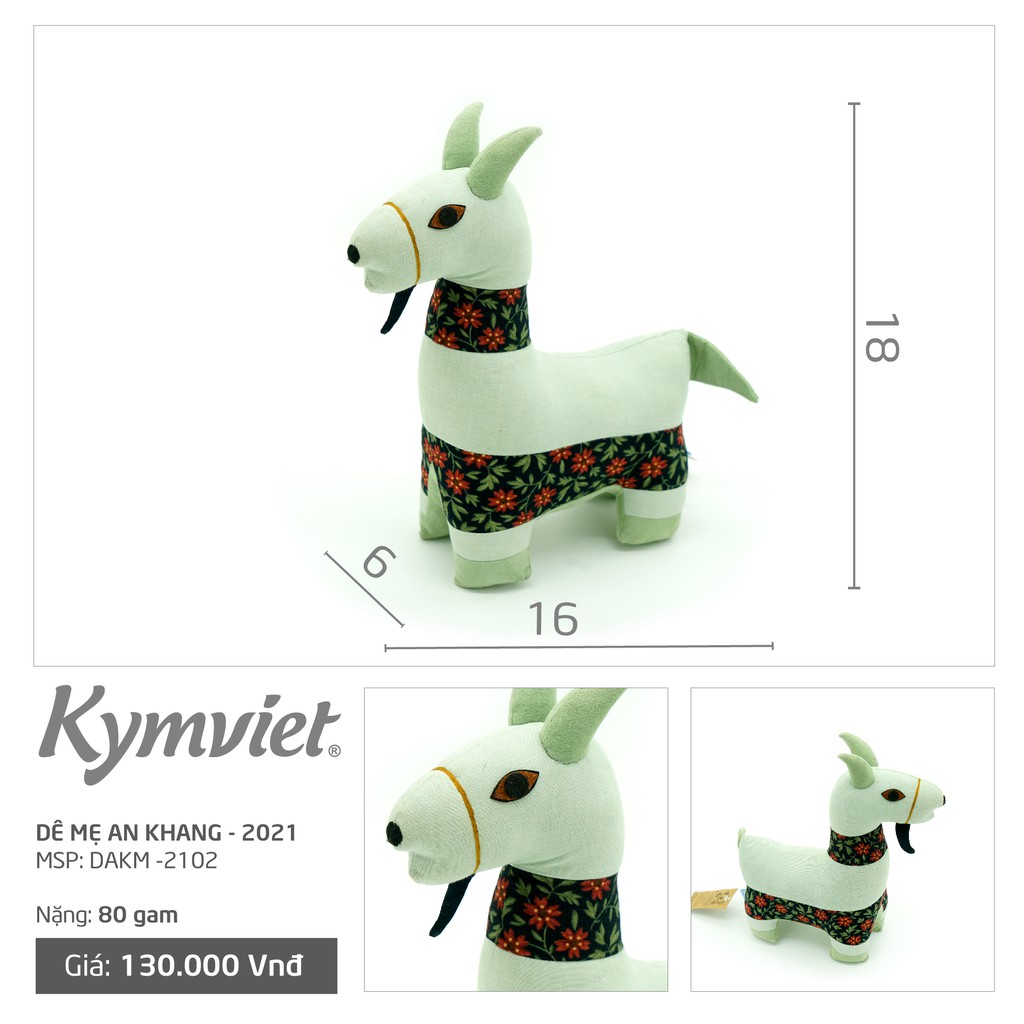 Đồ Chơi Nhồi Bông Hình Dê An Khang Mẹ Kymviet Craft Cotton
