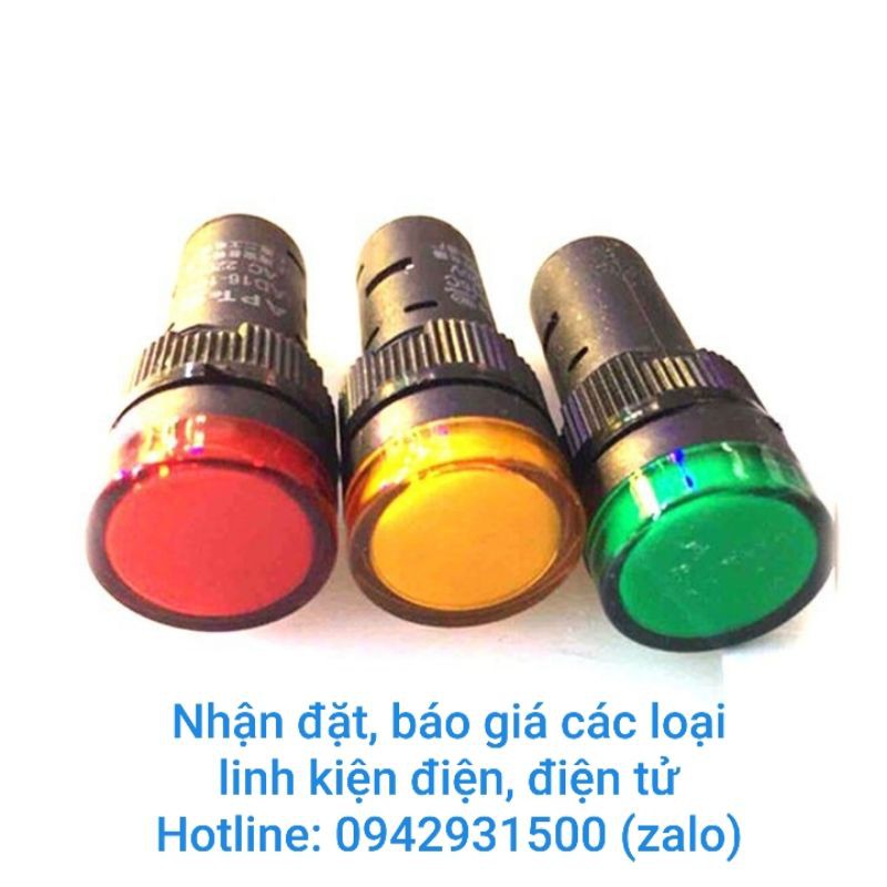 Đèn báo pha phi 22 phi 16 220V