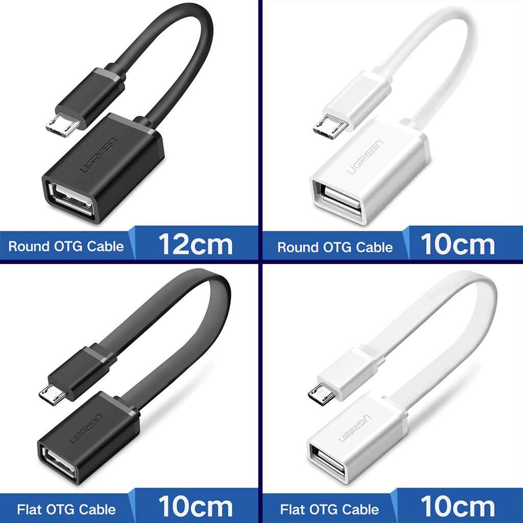 Cáp Micro USB ra USB 2.0 Hỗ trợ OTG Cao Cấp UGREEN US133 - Hàng Chính Hãng