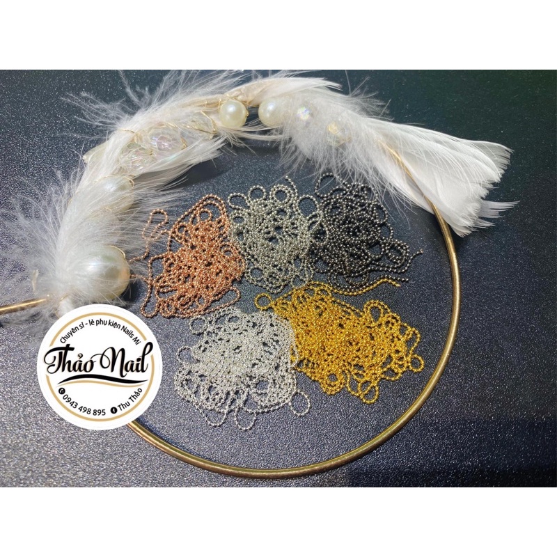 Dây xích , dây bi gắn móng tay