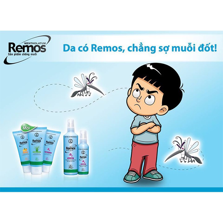 Xịt/ Kem chống muỗi Remos các loại cho bé và người lớn 60ml/ 150ml/ 70g