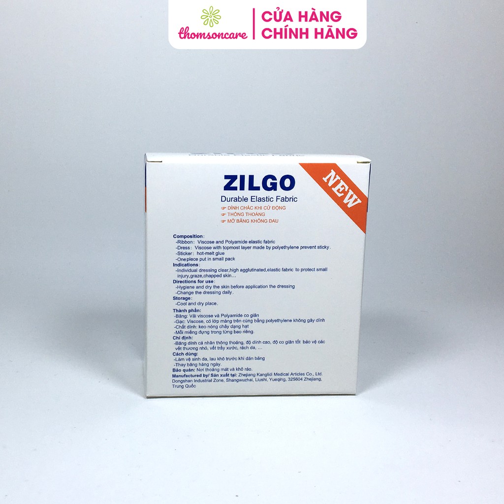 Băng cá nhân Zilgo 102 miếng - Băng vết thương nhỏ, mụn trứng cá