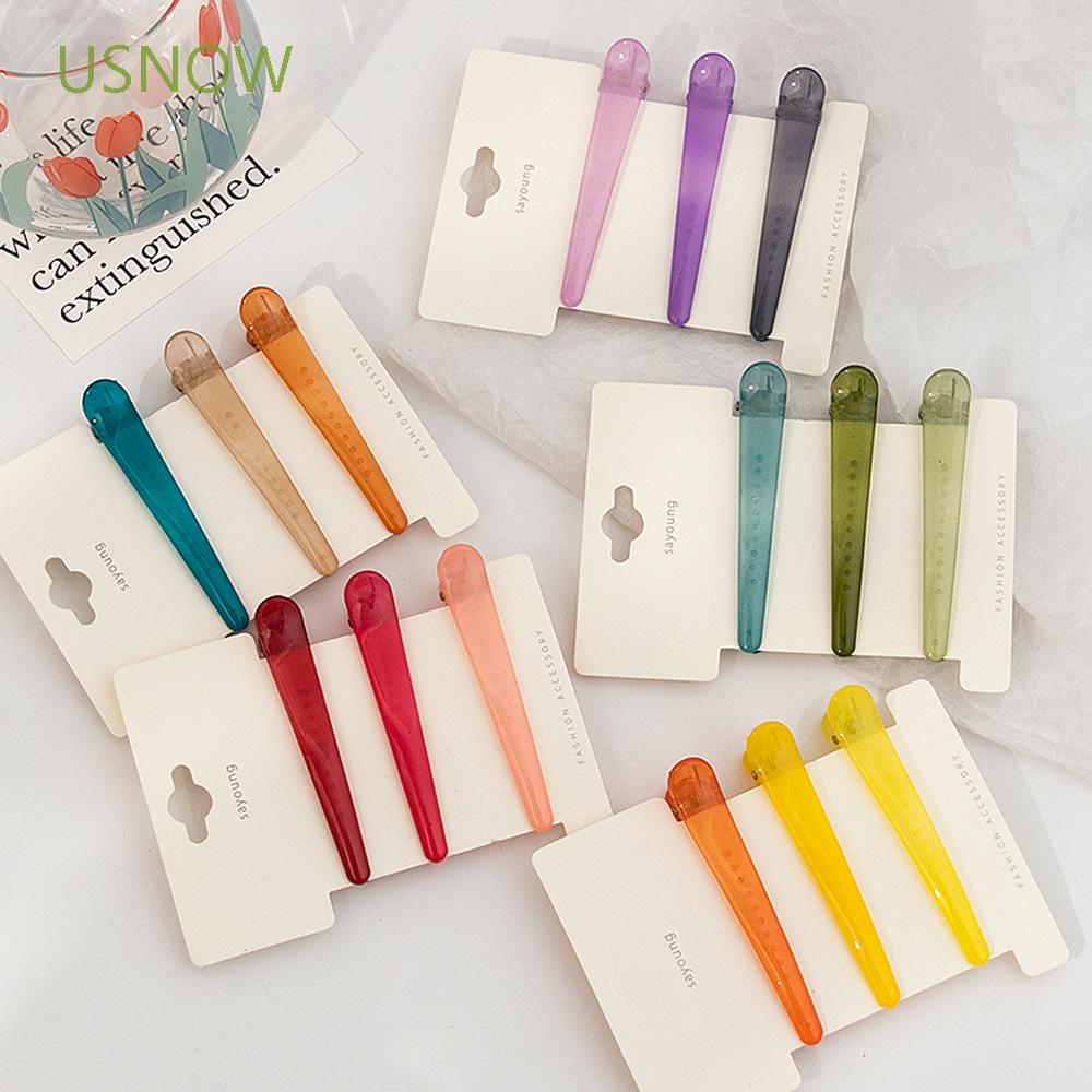 Set 3 Kẹp Tóc Nhựa Nhiều Màu Tiện Lợi Cho Nữ