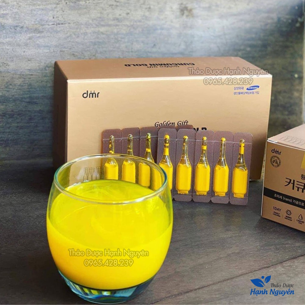 Tinh nghệ NANO CURCUMIN GOLD (đẹp da, giữ dáng, chống lão hóa) Hộp 100 ống - Thảo Dược Hạnh Nguyên