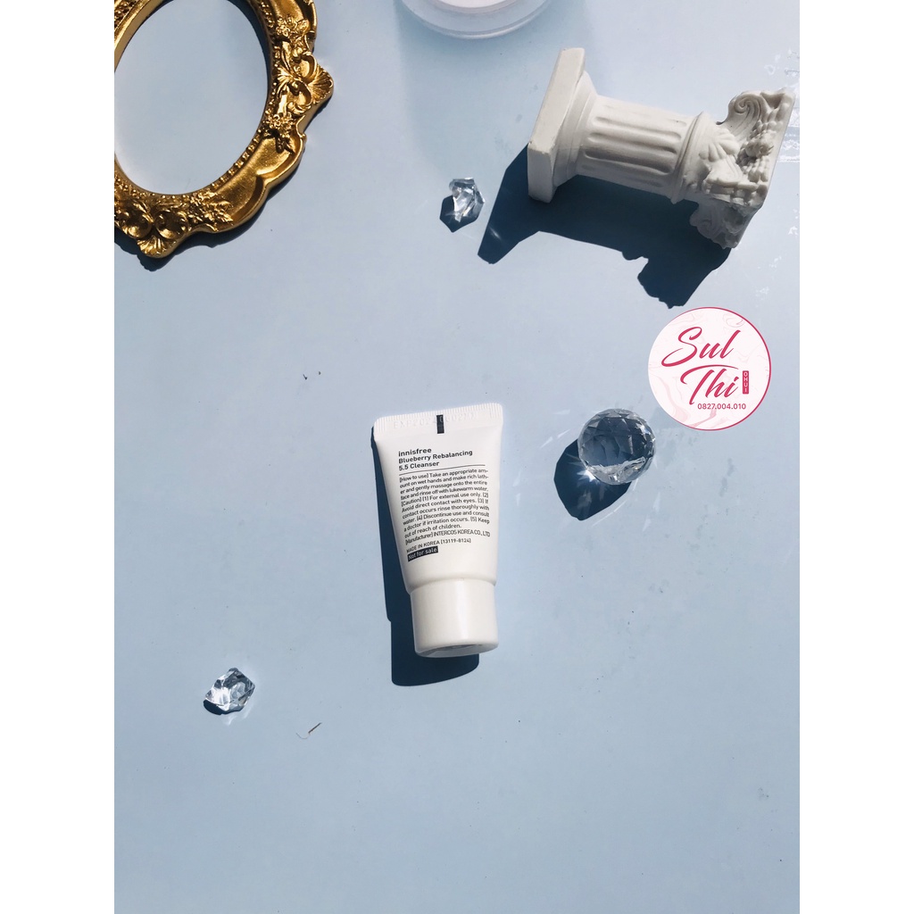 SỮA RỬA MẶT TỪ VIỆT QUẤT INNISFREE BLUEBERRY REBALANCING 5.5 CLEANSER mini 10ml