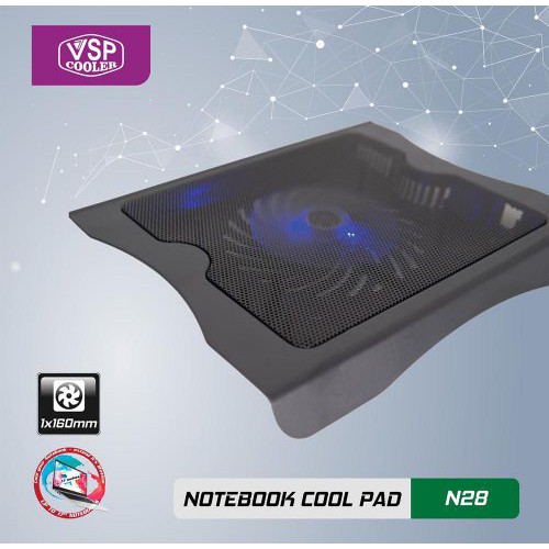 Đế tản nhiệt laptop 1 fan có led N28