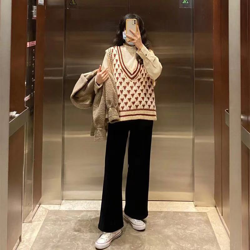 Áo Len Không Tay Cổ Chữ V Dáng Rộng Thời Trang Dễ Phối Đồ | BigBuy360 - bigbuy360.vn