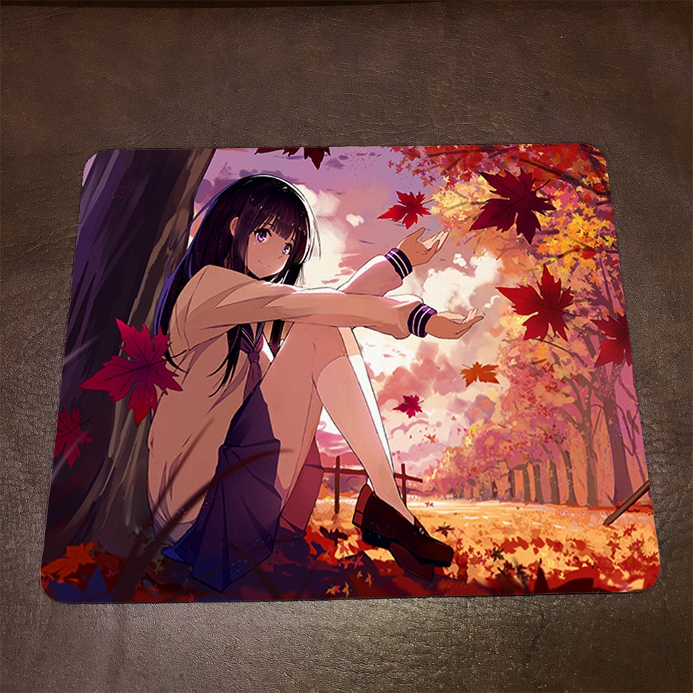 Lót chuột máy tính Anime Hyouka Wallpapers 1 Mousepad cao su êm ái. Nhận in theo yêu cầu