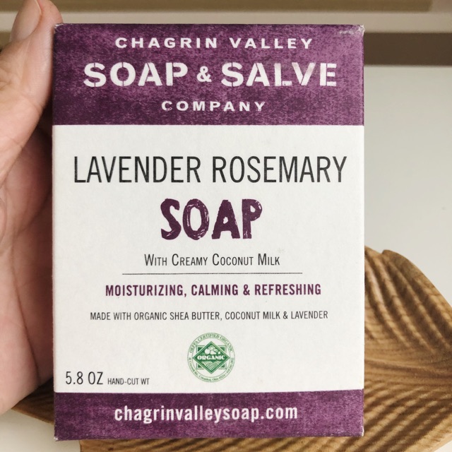 [Organic] Xà phòng hữu cơ Chagrin Valley Lavender Rosemary Soap