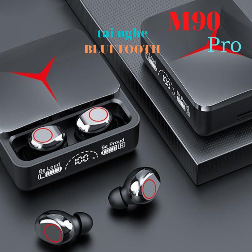 Tai nghe không dây M90 Pro BOMAN bluetooth 5.3 Âm bass cực to chống ồn chống nước siêu ngầu hottrend TIKTOK
