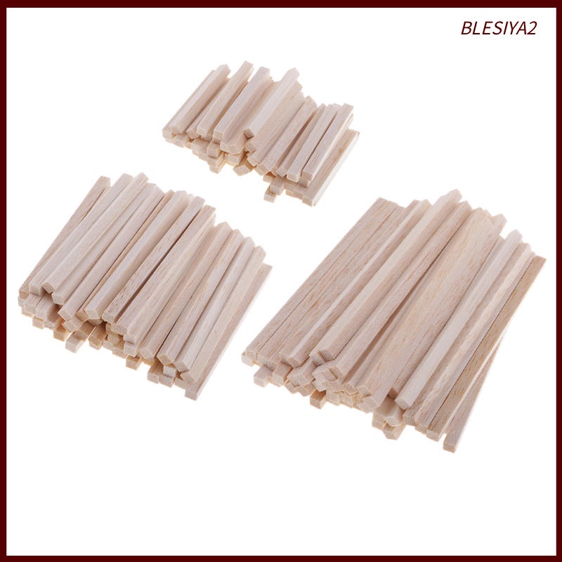 Set 2 / 50 Que Gỗ Vuông 50mm Làm Đồ Thủ Công DIY Cho Bé