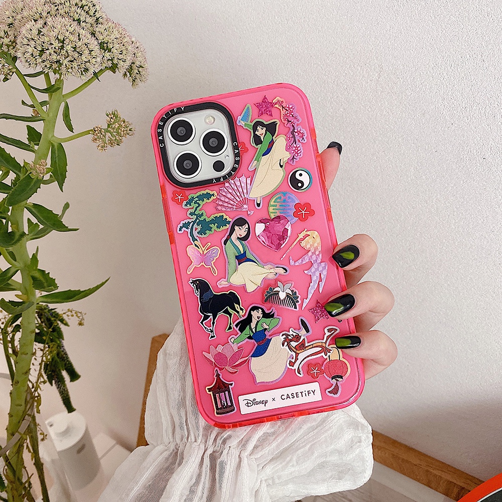Ốp điện thoại TPU dẻo dạ quang in hình công chúa Disney cho iPhone 11 12 Pro Max XS Max XR X 7 8 Plus 6Plus 6